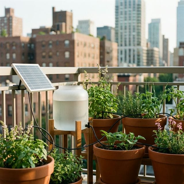 Automated Balcony Drip Irrigation with Reservoir