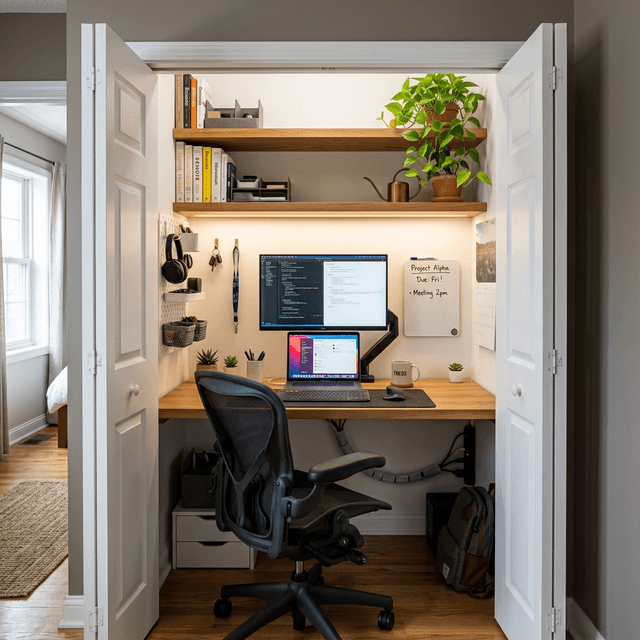 smart closet office setup