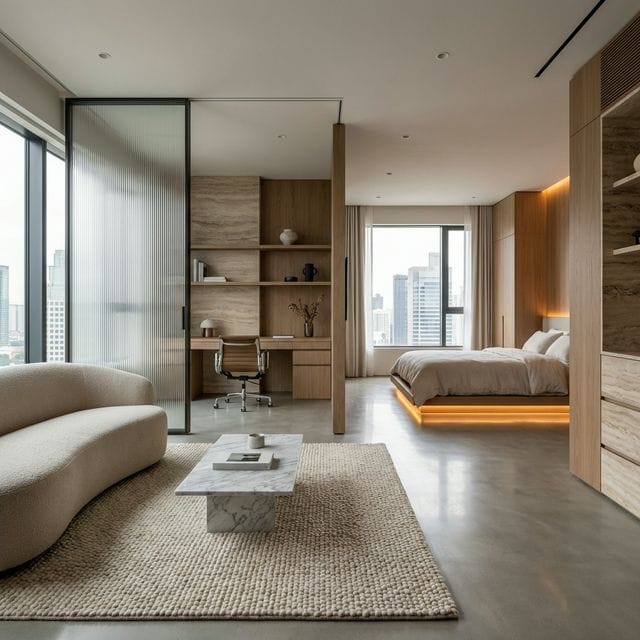 studio apartment zoning ideas