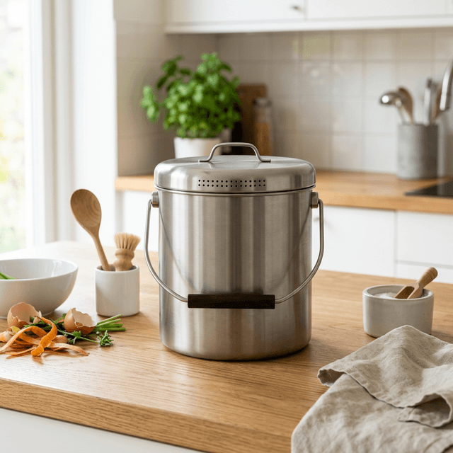 hidden recycling bins small kitchen