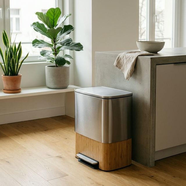 Modern Bokashi Composting Bin in Apartment