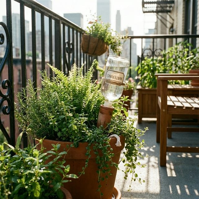 DIY Self Watering Balcony Hack