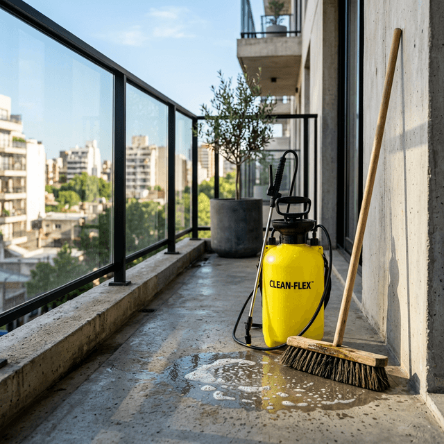 how to clean apartment balcony without hose