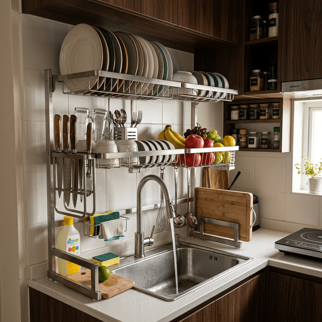 best over the sink dish racks tiny kitchens