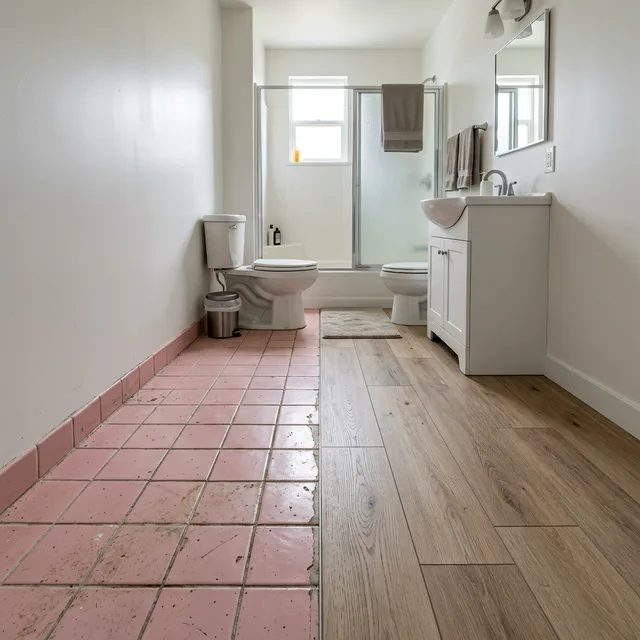 7 Best Renter-Friendly Temporary Flooring Options for Ugly Bathrooms 3 7 Best Renter-Friendly Temporary Flooring Options for Ugly Bathrooms