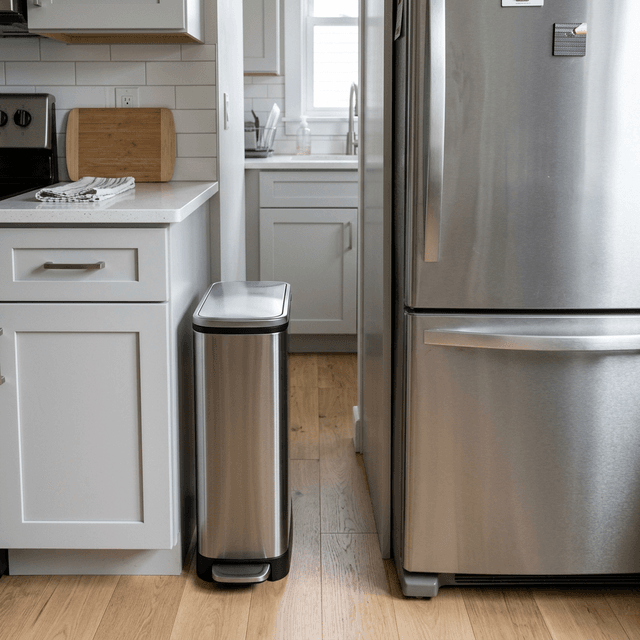space saving trash cans for tiny kitchens