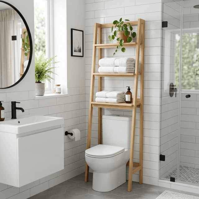 studio apartment bathroom storage