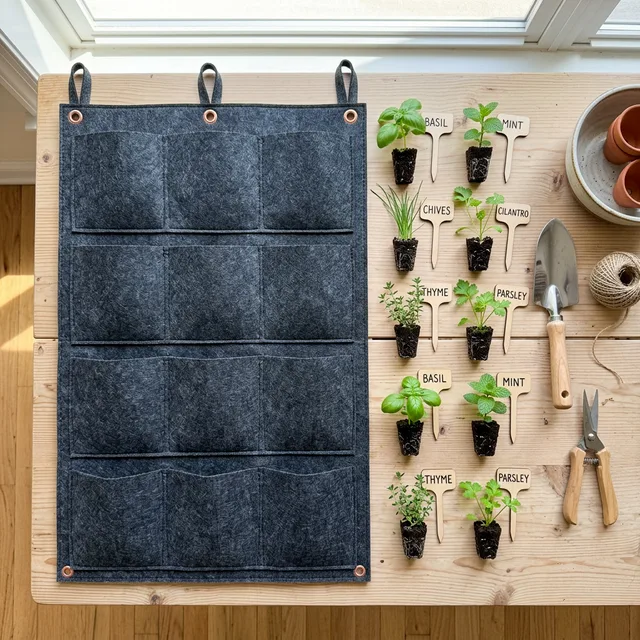 DIY Indoor Herb Wall for Renters: No-Drill Vertical Garden Under $25 4 indoor herb wall planting layout