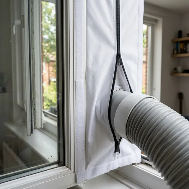 casement window fabric seal for portable ac