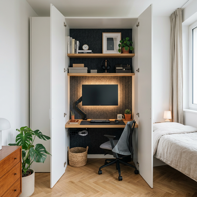 smart closet office setup