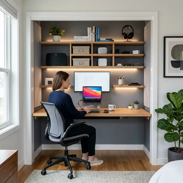 smart closet office setup