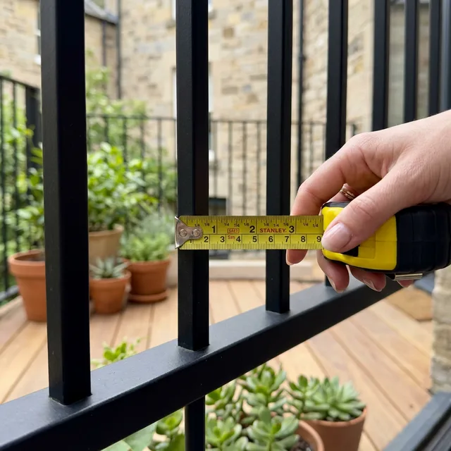 measuring balcony railing for cat safety