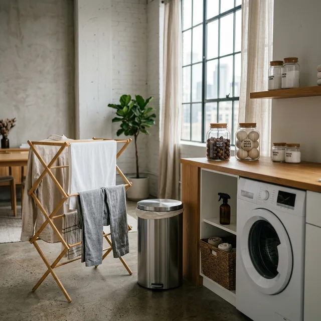 zero-waste laundry studio apartment