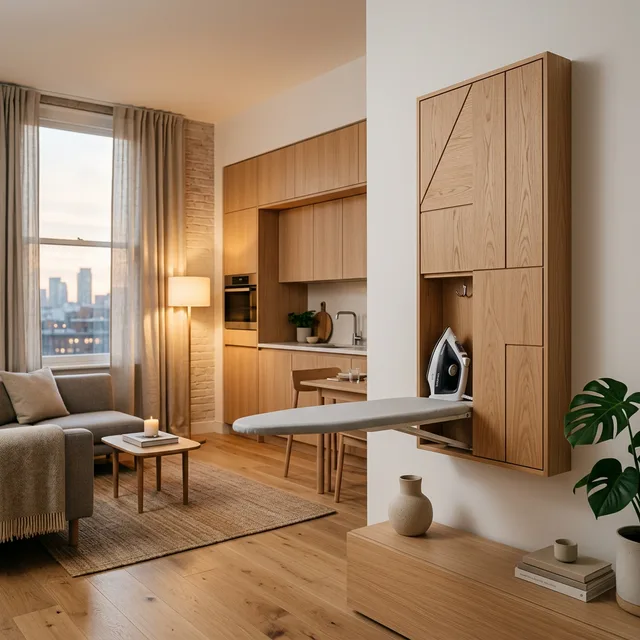 hide ironing board studio apartment