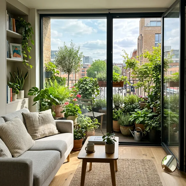 Container Gardening for Micro Apartments: The 2026 Space-Saving Guide 2 Modern container garden on a micro balcony