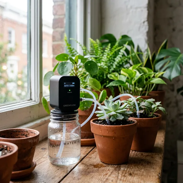 Container Gardening for Micro Apartments: The 2026 Space-Saving Guide 4 Smart irrigation setup for windowsills