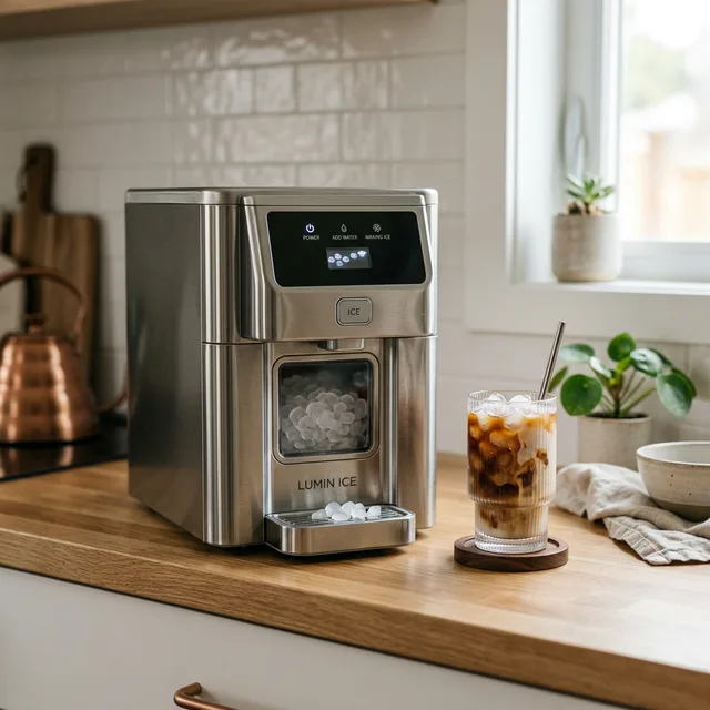 small countertop nugget ice maker self cleaning
