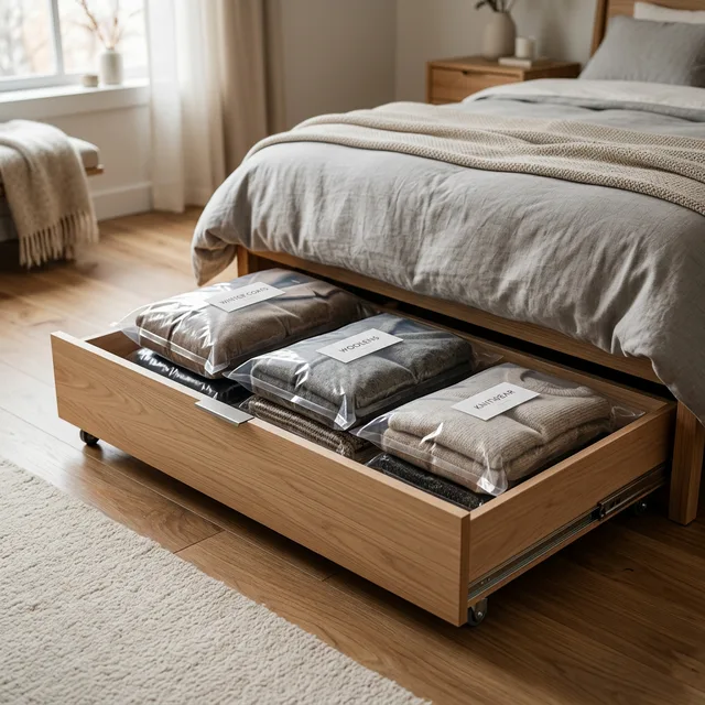 storing winter clothes small apartment