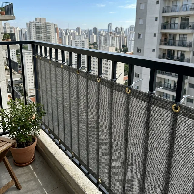 5 Renter-Friendly Balcony Privacy Screens That Won’t Lose Your Deposit 4 Alion Home Mesh Screen