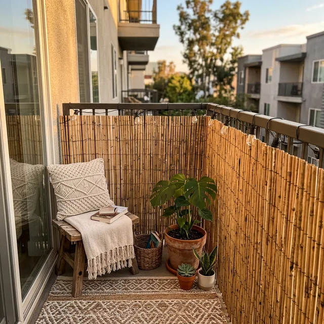5 Renter-Friendly Balcony Privacy Screens That Won’t Lose Your Deposit 6 Bamboo Reed Fence