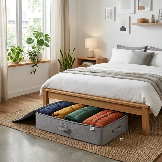 under-bed storage for bulky winter coats