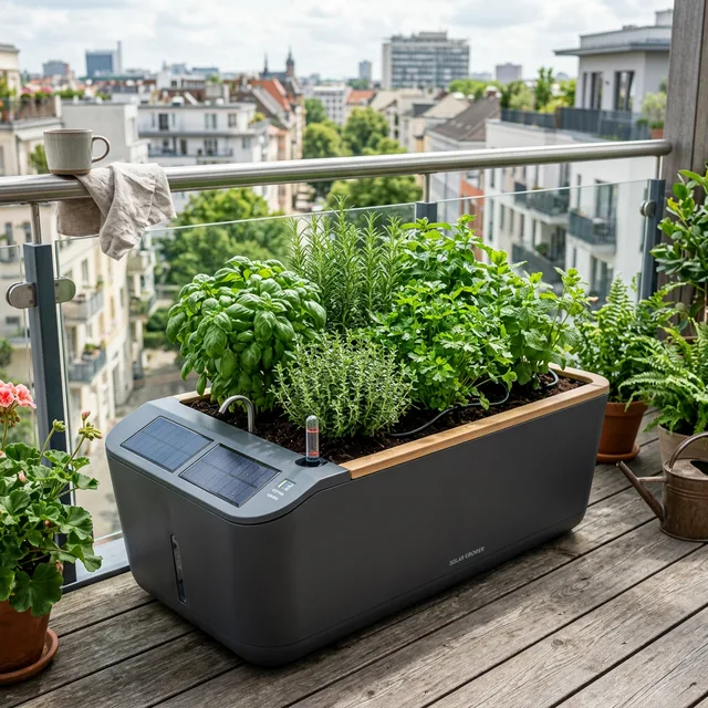 5 Best Smart Self-Watering Balcony Planters for Renters 2 smart self-watering balcony planter with modern design