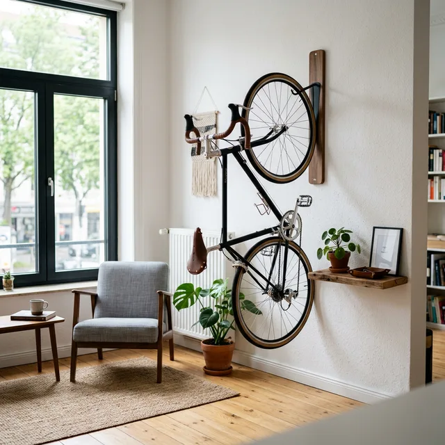 7 Best Indoor Bike Storage Racks for Small Apartments 2 stylish indoor bike storage in a small modern apartment