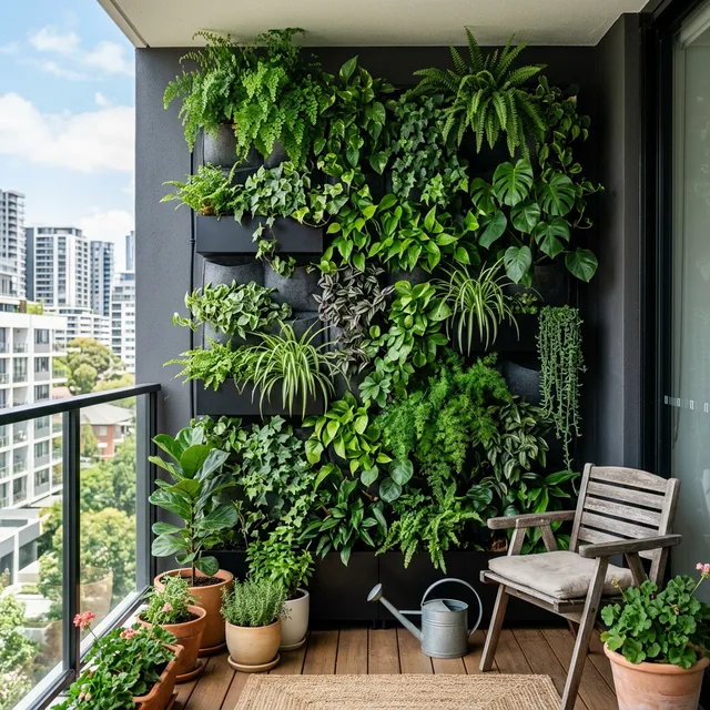 7 Best Vertical Garden Planters for Balcony Walls 2 beautiful vertical garden on an apartment balcony wall