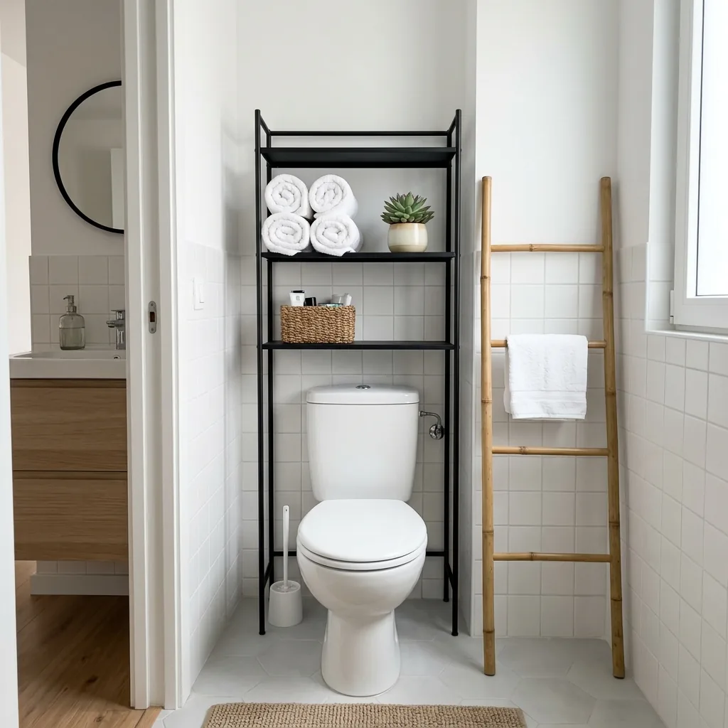 Studio Apartment Bathroom Ideas: 11 Renter Storage Fixes 6 Studio Apartment Bathroom Ideas: 11 Renter Storage Fixes