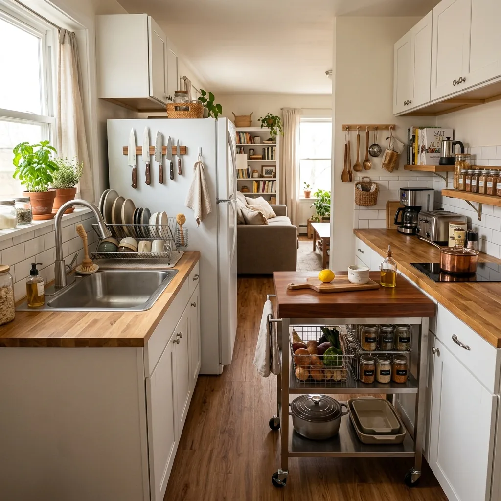 Small Apartment Kitchen Ideas: 14 Renter Fixes (2026) 1 small apartment kitchen ideas