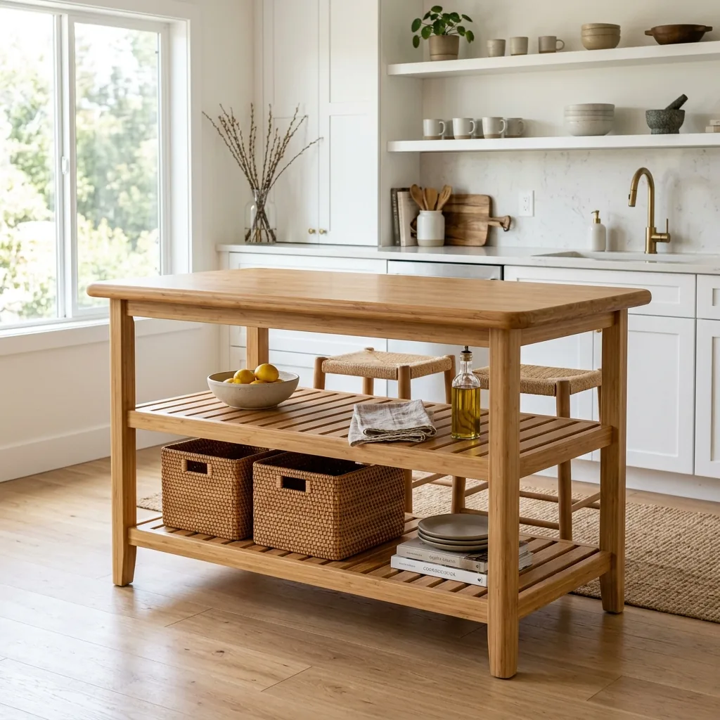Freestanding Kitchen Island: 7 Best for Small Kitchens (2026) 8 freestanding kitchen island bamboo sustainable