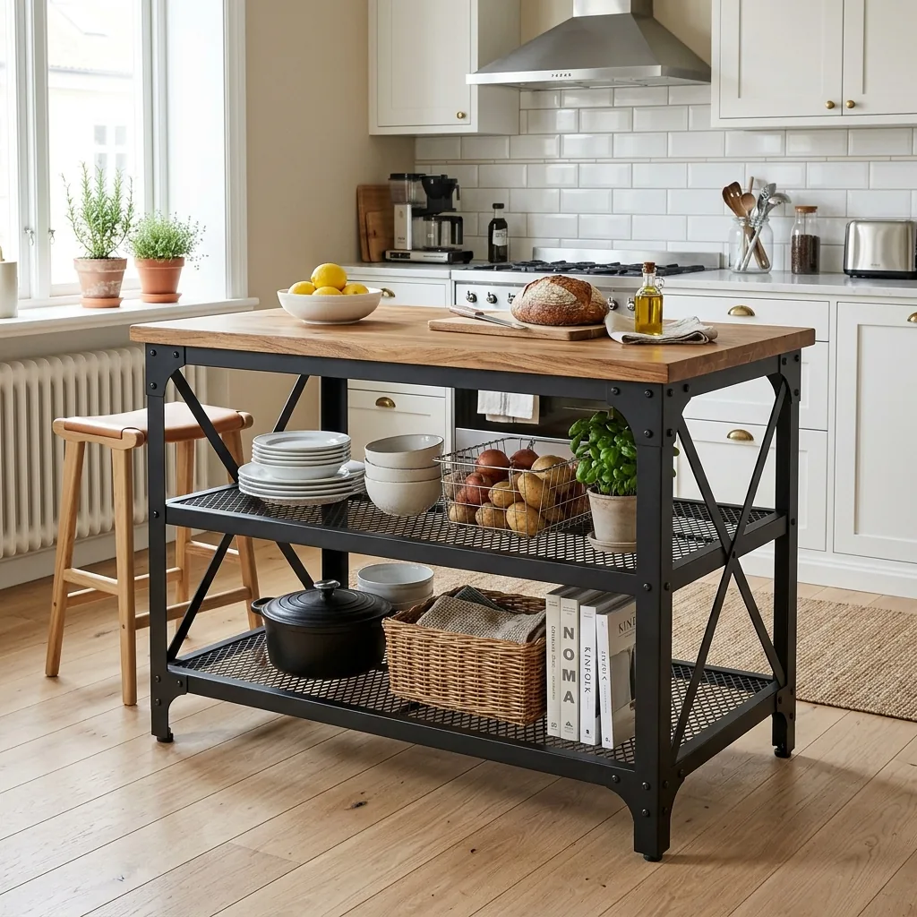 Freestanding Kitchen Island: 7 Best for Small Kitchens (2026) 3 freestanding kitchen island vasagle industrial
