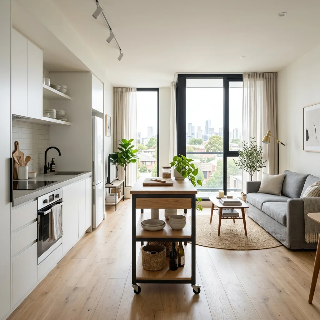 Portable Kitchen Island for Renters: No Install Needed