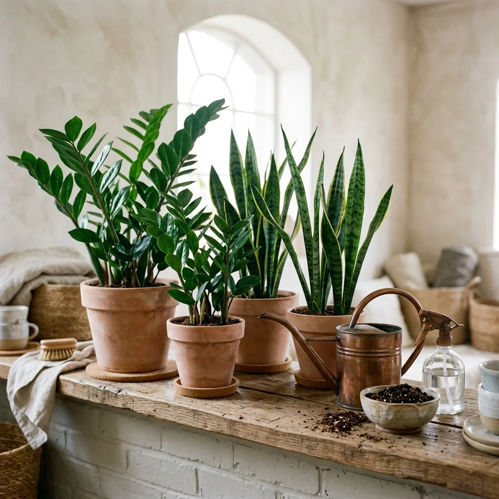 low waste indoor plant care