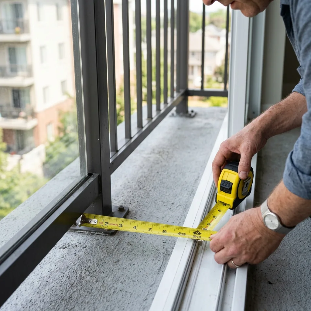 Average Apartment Balcony Size: Standard Dimensions (2026) 2 How to measure apartment balcony depth accurately
