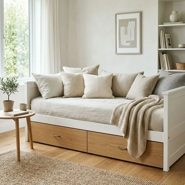 daybed storage drawers studio apartment