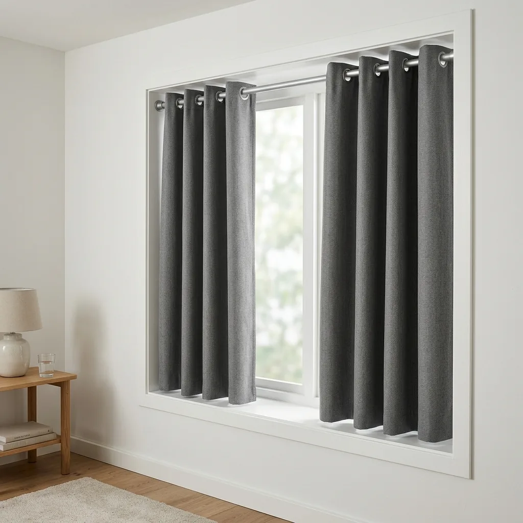 7 Best Renter Friendly Curtains (No Drilling Required) 2026 2 renter friendly curtains ikea tension rod blackout