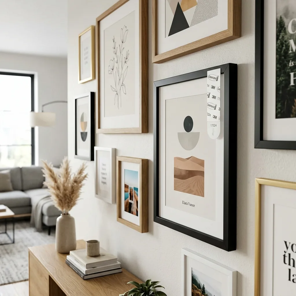 Renter Friendly Decor: 30 Ideas That Leave Zero Damage (2026) 2 renter friendly decor gallery wall