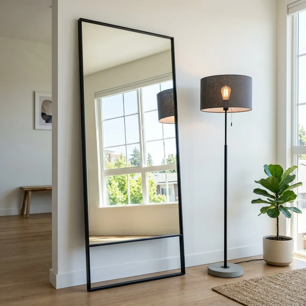 Renter Friendly Decor: 30 Ideas That Leave Zero Damage (2026) 5 renter friendly decor mirror lamp