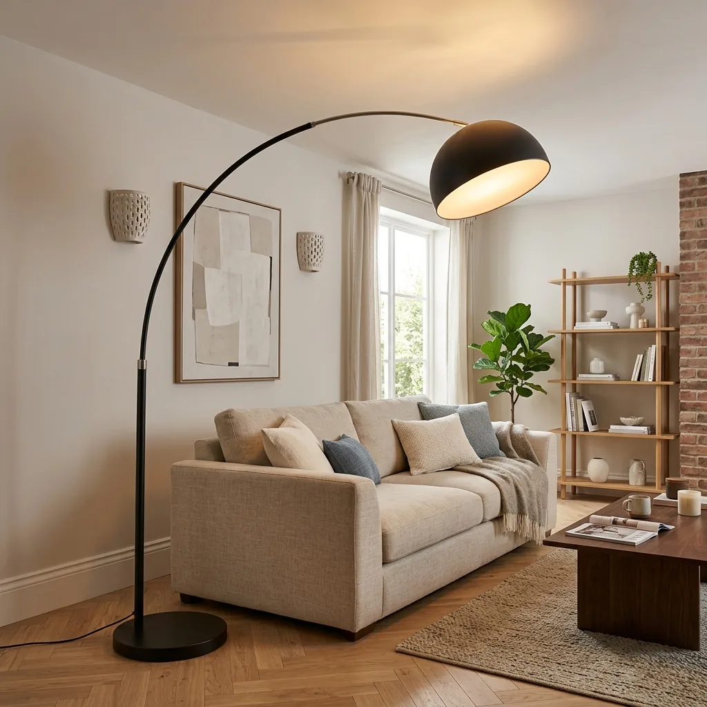 Renter Friendly Lighting: 7 No-Hardwire Solutions (2026) 2 renter friendly lighting arc floor lamp