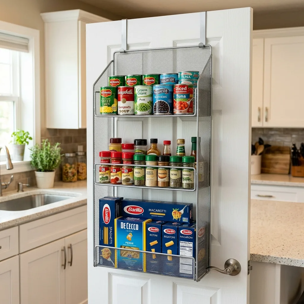 renter friendly kitchen shelves over door