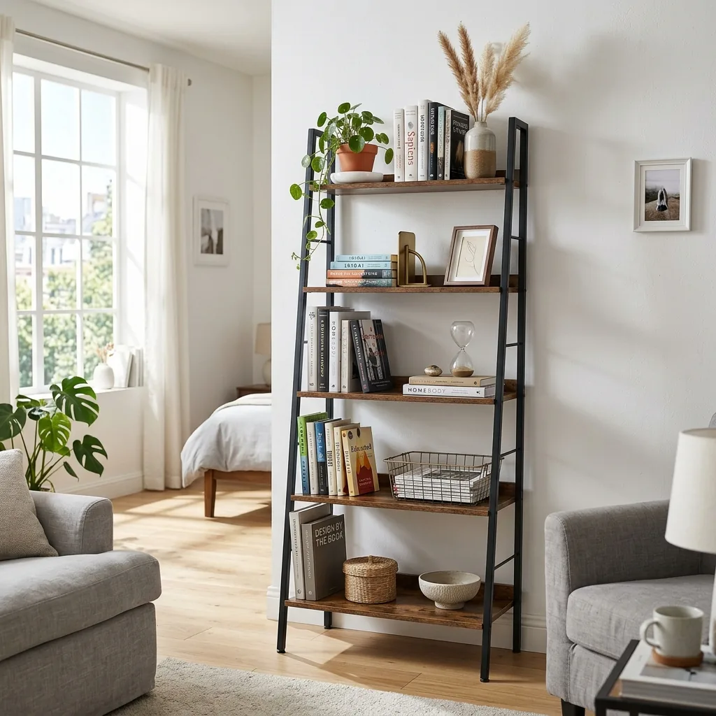 renter friendly shelves vasagle ladder